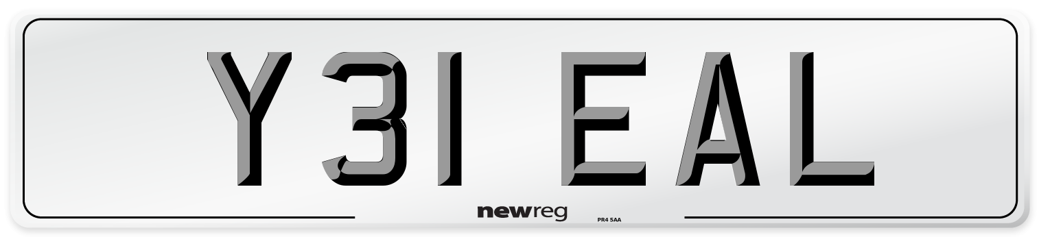 Y31 EAL Number Plate from New Reg